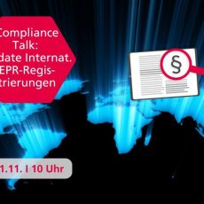 Compliance Talk im November: Update Internationale EPR-Registrierungen (Webinar | Online)