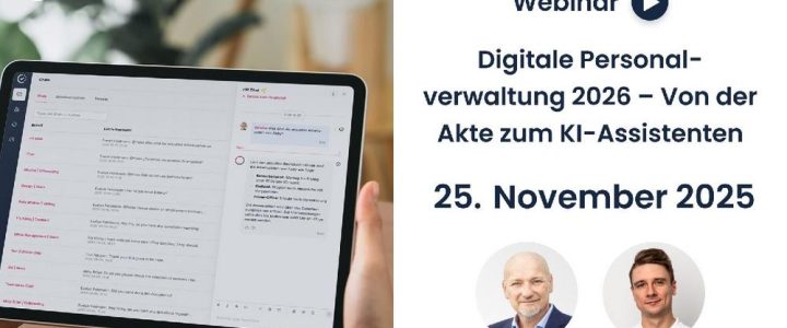 Webinar: Digitale Personalverwaltung 2026 – Von der Akte zum KI-Assistenten (Webinar | Online)