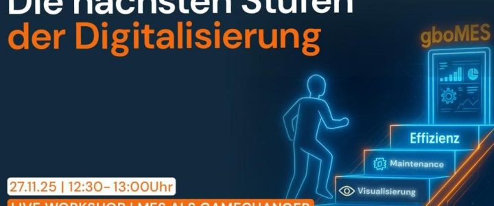 Live-Workshop auf LinkedIn: Wie Unternehmen durch valide Produktionsdaten ihre Effizienz steigern (Workshop | Online) Live-Workshop auf LinkedIn: Wie Unternehmen durch valide Produktionsdaten ihre Effizienz steigern (Workshop | Online)