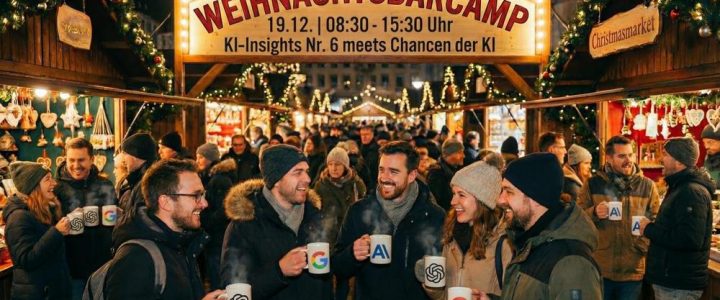Online – Weihnachts Barcamp – KI-Insights Nr. 6 meets Chancen der KI (Workshop | Online) Online – Weihnachts Barcamp – KI-Insights Nr. 6 meets Chancen der KI (Workshop | Online)