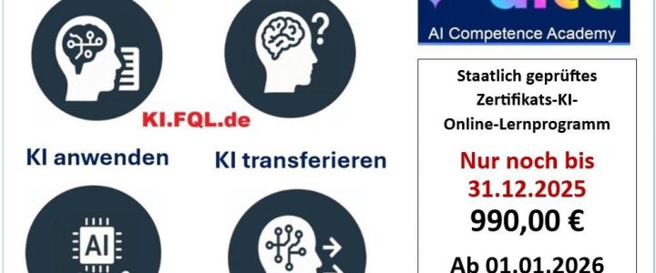 GRATIS-Webinar für staatliches Zertifikats-KI-Online-Lernprogramm (Webinar | Online)