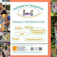 Teegarten Hannover – Einladung zur Auftaktveranstaltung am 17. Mai 2025 mit Acrylic Pouring (Unterhaltung / Freizeit | Hannover)