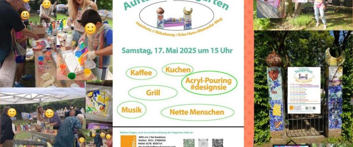 Teegarten Hannover – Einladung zur Auftaktveranstaltung am 17. Mai 2025 mit Acrylic Pouring (Unterhaltung / Freizeit | Hannover) Teegarten Hannover – Einladung zur Auftaktveranstaltung am 17. Mai 2025 mit Acrylic Pouring (Unterhaltung / Freizeit | Hannover)