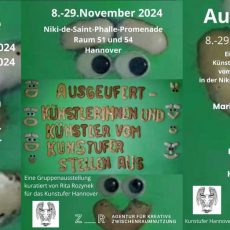 Einladung zur Finissage der Ausstellung „AUGEUFERT“ mit weihnachtlicher Lesung (Ausstellung | Hannover)