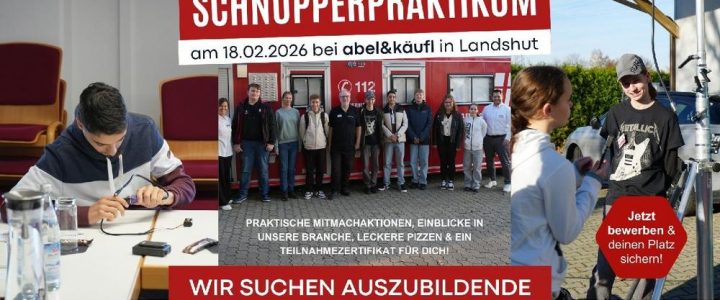 Schnupperpraktikum bei abel&käufl am 18.02.2026 (Vortrag | Landshut)