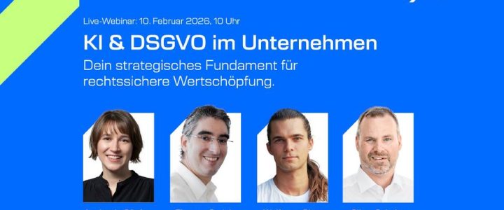 KI & DSGVO im Unternehmen: Strategischer Wettbewerbsvorteil statt Compliance-Falle (Webinar | Online) KI & DSGVO im Unternehmen: Strategischer Wettbewerbsvorteil statt Compliance-Falle (Webinar | Online)