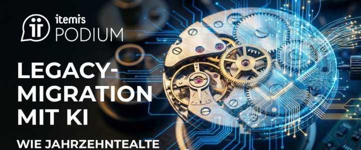 itemis PODIUM: Legacy-Migration mit KI – Wie jahrzehntealte COBOL-Logik zukunftsfähig wird (Webinar | Online)