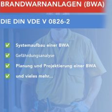 Brandwarnanlagen (BWA) – Die DIN VDE V 0826-2 (Schulung | Online)