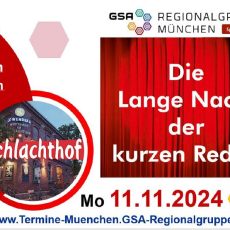 Die Lange Nacht der kurzen Reden – 11 Redner je 11 Minuten und 111 Krapfen (Workshop | München)