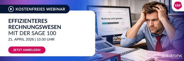 Effizienteres Rechnungswesen mit der Sage 100 (Webinar | Online)