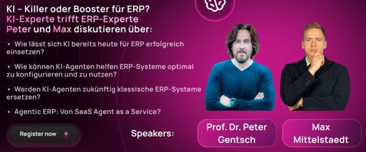 KI – Killer oder Booster für ERP? KI-Experte trifft ERP-Experte (Webinar | Online)