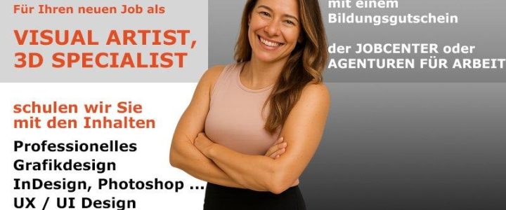 3D Modeling, Grafikdesign und UX / UI online professionell lernen (Schulung | Online)