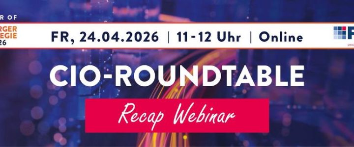 Recap Webinar zum CIO Roundtable der Hamburger IT-Strategietage (Webinar | Online)