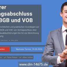 Sicherer Vertragsabschluss nach BGB und VOB (Schulung | Online)