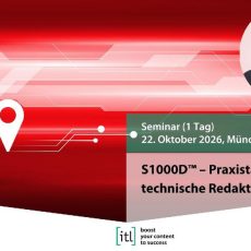 S1000D™ – Praxistag für technische Redakteur:innen (Seminar | München)