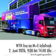 M + E-Infotruck beim FCE Aue – Technik zum Erleben (Workshop | Aue-Bad Schlema)