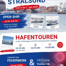 FRS Weiße Flotte organisiert „Open Ship“ zu den Stralsunder Hafentagen 2026 (Unterhaltung / Freizeit | Stralsund)