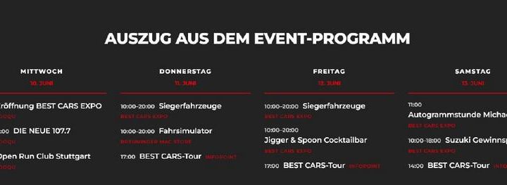 BEST CARS EXPO 2026 (Unterhaltung / Freizeit | Stuttgart) BEST CARS EXPO 2026 (Unterhaltung / Freizeit | Stuttgart)