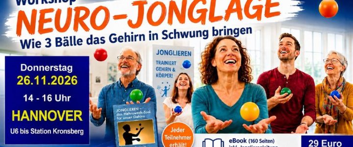 Neuro-Jonglage: 3 Bälle jonglieren und viel über das Gehirn lernen (Workshop | Hannover)