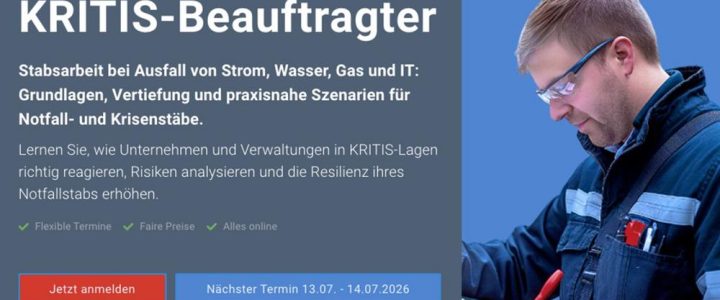 KRITIS-Beauftragter (Schulung | Online) KRITIS-Beauftragter (Schulung | Online)