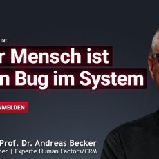 Der Mensch ist kein Bug im System: menschliches Leistungsvermögen und Non-Technical Skills in IT (Webinar | Online) Der Mensch ist kein Bug im System: menschliches Leistungsvermögen und Non-Technical Skills in IT (Webinar | Online)