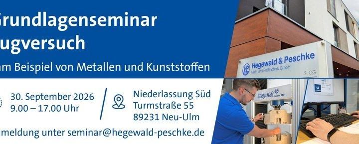 Grundlagenseminar Zugversuch – am Beispiel von Metallen und Kunststoffen (Schulung | Neu-Ulm)
