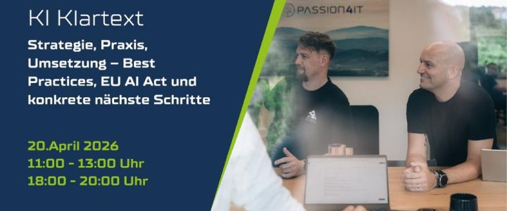 KI Klartext – Wie du KI als Führungskraft im Mittelstand wirklich nutzt (Webinar | Online) KI Klartext – Wie du KI als Führungskraft im Mittelstand wirklich nutzt (Webinar | Online)