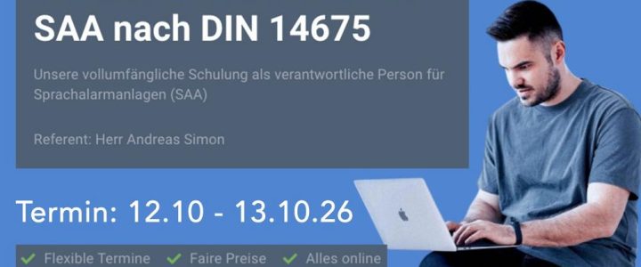 Verantwortliche Person SAA nach DIN 14675 (Schulung | Online) Verantwortliche Person SAA nach DIN 14675 (Schulung | Online)