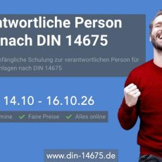 Verantwortliche Person BMA nach DIN 14675 (Schulung | Online) Verantwortliche Person BMA nach DIN 14675 (Schulung | Online)