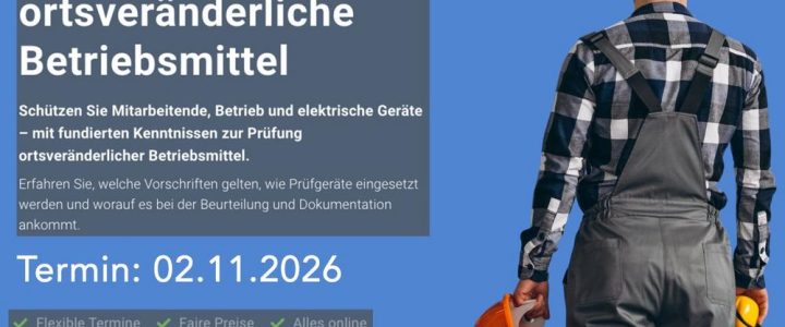DGUV 3: ortsveränderliche Betriebsmittel (Schulung | Online) DGUV 3: ortsveränderliche Betriebsmittel (Schulung | Online)