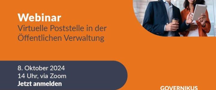 Webinar: Virtuelle Poststelle in der ÖV (Webinar | Online) Webinar: Virtuelle Poststelle in der ÖV (Webinar | Online)