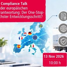 Compliance Talk im November: Der One-Stop-Shop als nächster Entwicklungsschritt? (Webinar | Online)