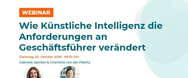 KI verändert Führung: Sind Sie darauf vorbereitet? (Webinar | Online) KI verändert Führung: Sind Sie darauf vorbereitet? (Webinar | Online)